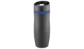 Thermobecher CremaExtensaNero schwarz/Ring blau