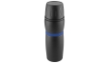 Thermoflasche CremaTravel schwarz/Ring blau