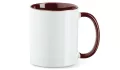 Keramiktasse Funny 330 ml - weiß/maroon
