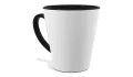 Tasse Latte innen 300 ml - schwarz