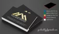 Visitenkarte schwarz mit Farbkern