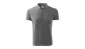 PIQUE POLO 203 mens polo shirt - dark gray mottled PIQUE POLO 203 mens polo shirt - dark gray mottled