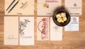 Dinner-napkins made of cotton tissue 3-ply colored