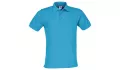Premium Polo aus Baumwolle Men - azurblau Premium Polo aus Baumwolle Men - azurblau