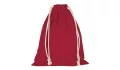 Pull bag with double drawstring 25 x 30 cm - dark red