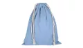 Pull bag with double drawstring 25 x 30 cm - sky blue