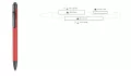 Kugelschreiber Combi Metall - rot