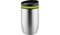 Thermobecher CremaOfficinaBudget silber/Ring grün