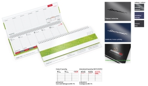 Calendrier Tempo 2023 Table Cross Calendar 2023 Tempo Register Metallica | Table Calendar With  Logo Printed | Deprismedia.com