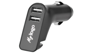USB-Autoadapter Charge&DriveSecurityLogo schwarz
