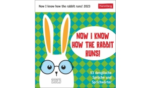 NOW I KNOW HOW THE RABBIT RUNS Postkartenkalender 2023