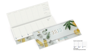 Tischquerkalender 2023 Compact Naturkarton