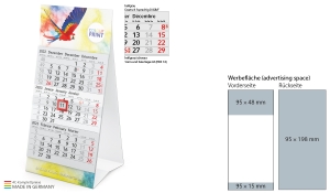 3-Monatskalender 2023 Mini 3 inklusive Werbeeindruck