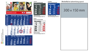 3-Monatskalender 2023 Solid 3 inklusive Werbeeindruck