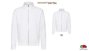 Premium Sweatjacke Men - weiß