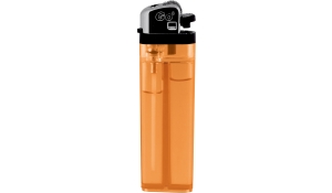 GO TRANSPARENT EINWEG Feuerzeug orange
