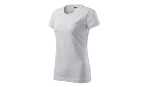 BASIC 134 Damen T-Shirt - hellgrau melliert