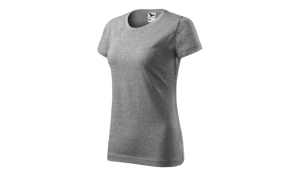 BASIC 134 Damen T-Shirt - dunkelgrau melliert