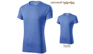 FUSION 163 Herren Tshirt - blau melliert
