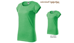 FUSION 164 Damen Tshirt - grün melliert