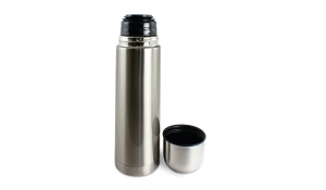 Stainless steel thermos bottle - silver