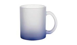 Glass mug with gradient - dark blue