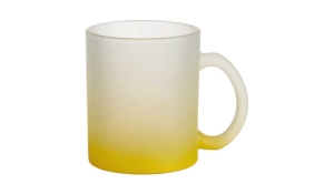Glass mug with gradient - yellow