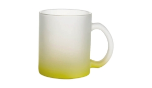 Glass mug with gradient - lime yellow