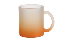 Glass mug with gradient - orange