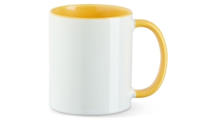 Cup Funny - white/gold yellow