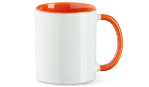 Cup Funny - white/orange