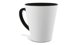 Cup of latte black inside