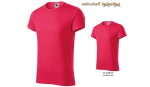 FUSION 163 mens tshirt - mottled red