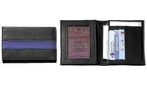 Driving licence wallet ColourLogo blue stripe