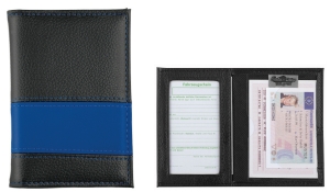 Driving licence wallet LookPlus black/blue