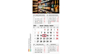 5-month calendar 2025 Commerce 5 Post A including advertising printing
