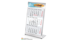 3-month calendar 2025 Desktop 3 Steel 2-years including advertising printing