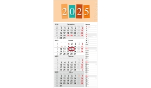4-Monatskalender 2025 Konzept 4 Post Standard
