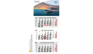 3-month calendar 2025 Medium Light 3 including advertising printing