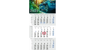 3-month calendar 2025 Rational 3
