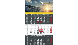 3-month calendar 2025 Solid 3