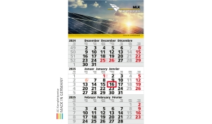 3-month calendar 2025 Solid 3 including advertising printing