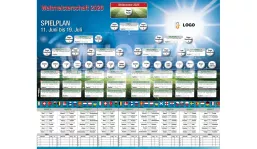 WM-Wandplaner 2026 mit Sticker