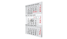 3-Monatskalender 2026 Desktop 3 Color 2-Jahre Ersatzkalendarium