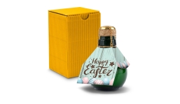 Small sparkling wine Happy Easter - gift box yellow, 125 ml