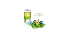 Lindt-Oster-Überraschung - Etikett Frohe Ostern - EierWiese