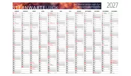 Wandplaner 2027 Cosmos A1 gefalzt auf A4