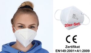 20er-Set FFP2 Atemschutzmasken