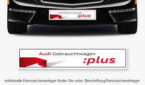 Kennzeicheneinleger Audi Gebrauchtwagen Plus
