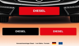 Promotional license plates diesel